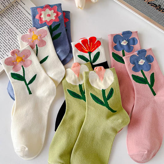 Catalina Spring Flower Socks