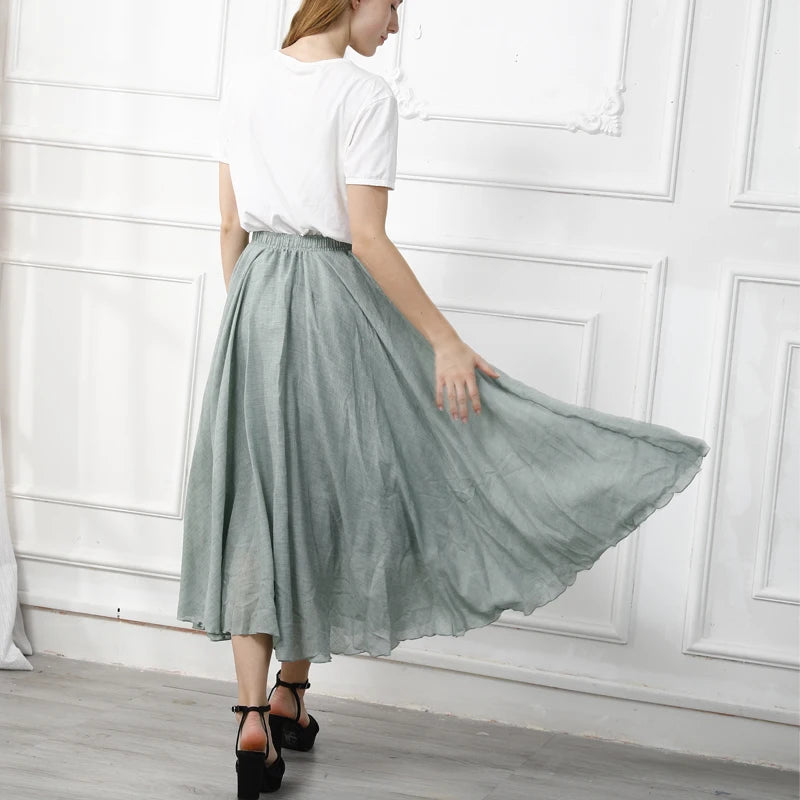 Debbie Linen Maxi Skirt