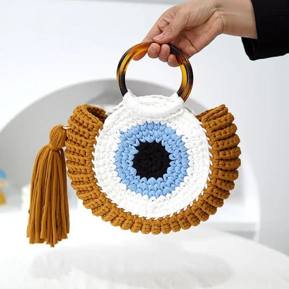 Evil Eye Crochet Handbag