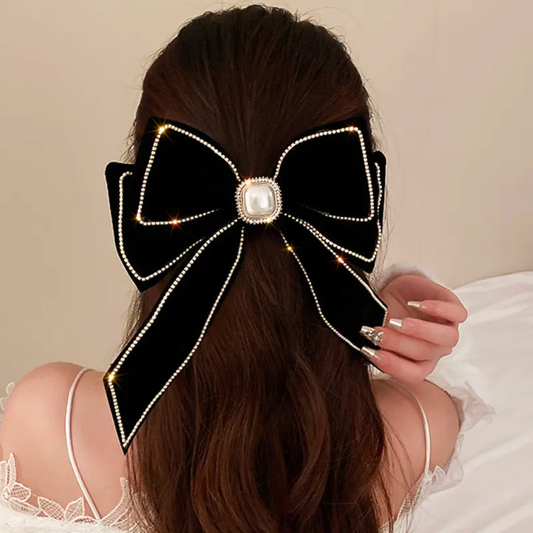 Velvet Pearl Bow