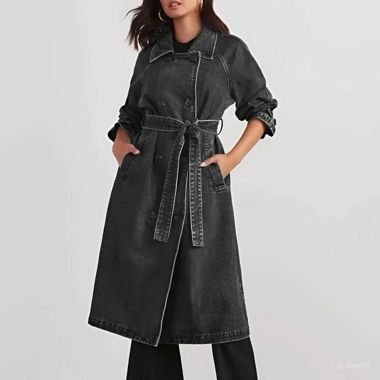 Mallory Denim Trench Coat